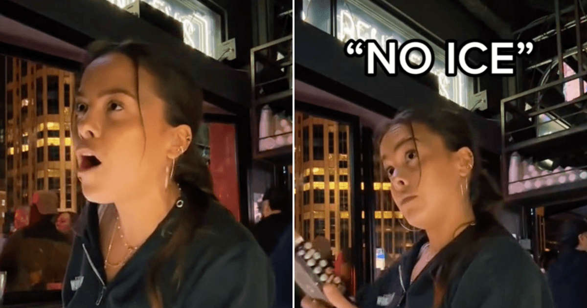 Bartender shuts down customer who asks for no ice in drink hoping for more alcohol