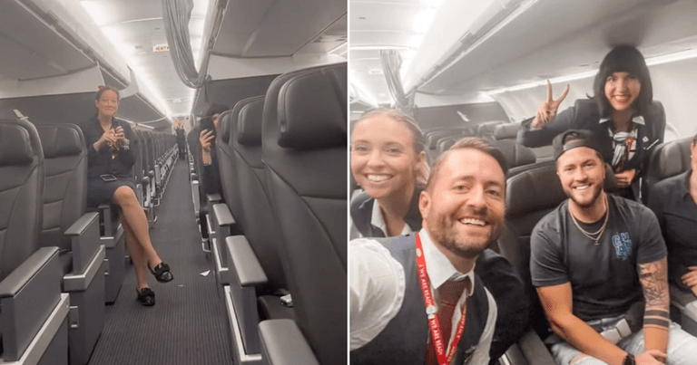 Man gets private jet experience after no one else shows up for flight