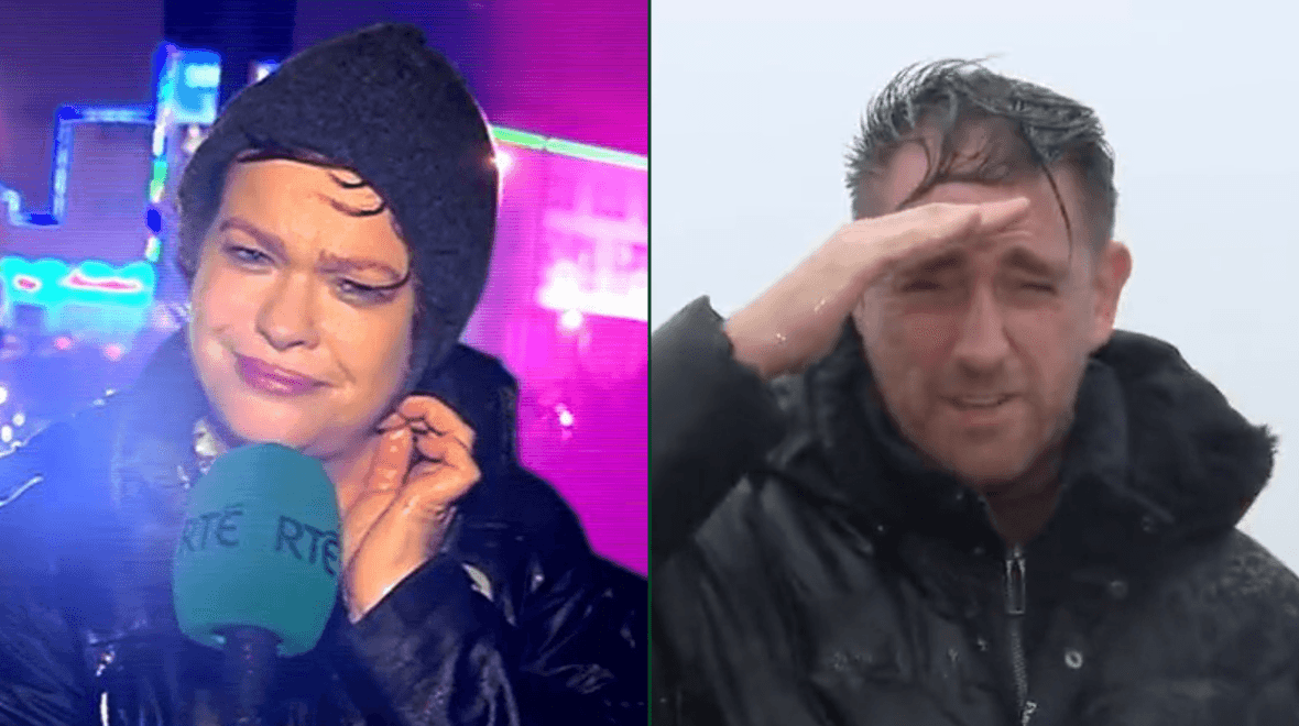 Irish Sky News reporter channels his inner Teresa Mannion while covering Storm Agnes