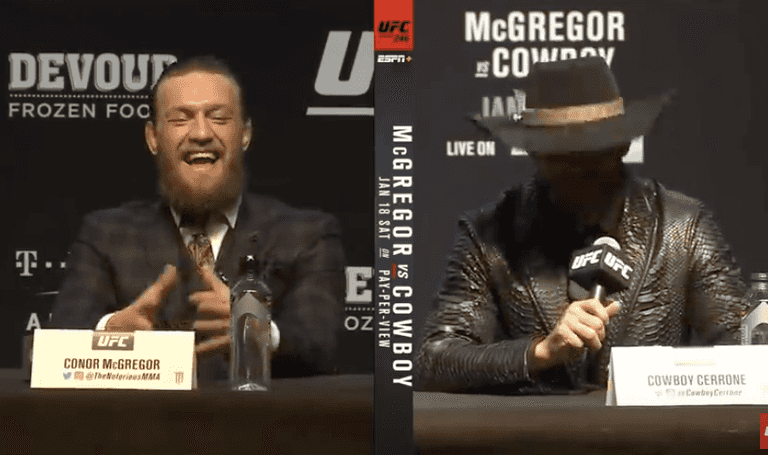 Viewers shocked by Conor McGregor’s demeanour at UFC 246 press conference Viewers shocked by Conor McGregor’s demeanour at UFC 246 press conference