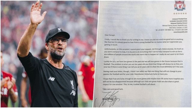 Donegal boy’s hilarious Liverpool request gets lovely response from Jurgen Klopp Donegal boy’s hilarious Liverpool request gets lovely response from Jurgen Klopp