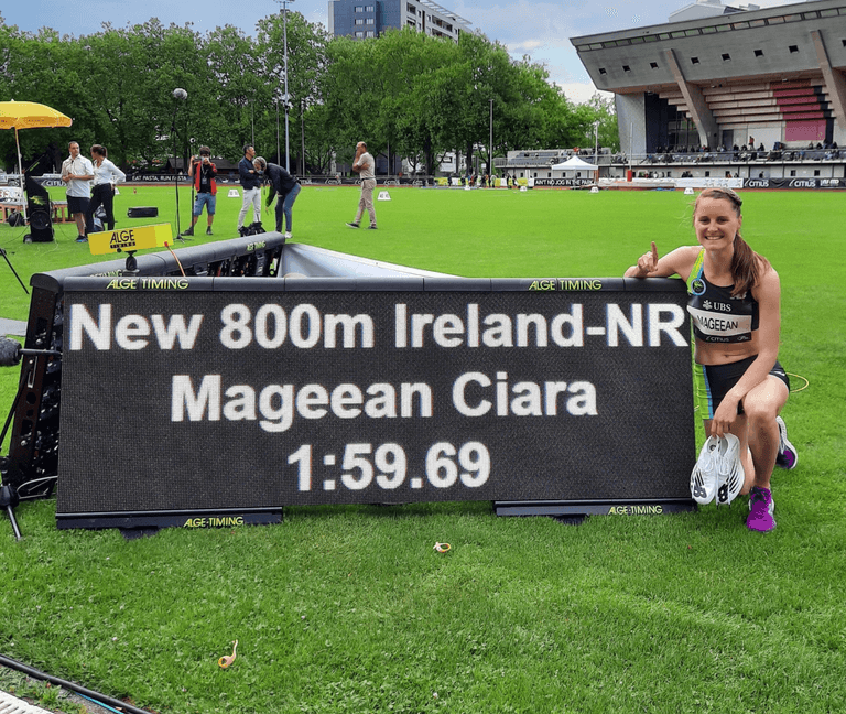 Irish runner becomes first female athlete to run 800m in under two minutes Irish runner becomes first female athlete to run 800m in under two minutes