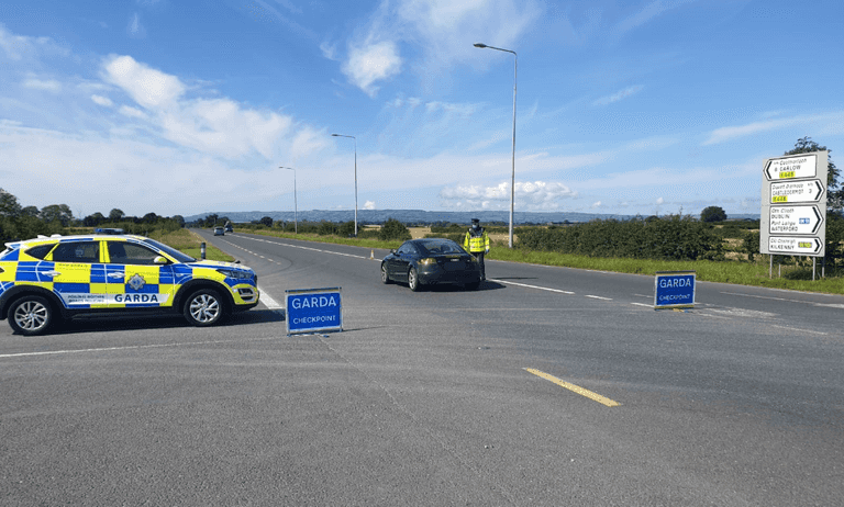Gardaí have set up checkpoints around the three lockdown counties Gardaí have set up checkpoints around the three lockdown counties