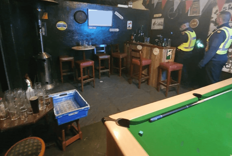 Gardaí investigation underway after illegal ‘shebeen’ found in Kildare Gardaí investigation underway after illegal ‘shebeen’ found in Kildare
