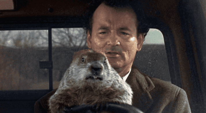 It’s Groundhog Day so one TV channel is screening the movie back-to-back all day It’s Groundhog Day so one TV channel is screening the movie back-to-back all day