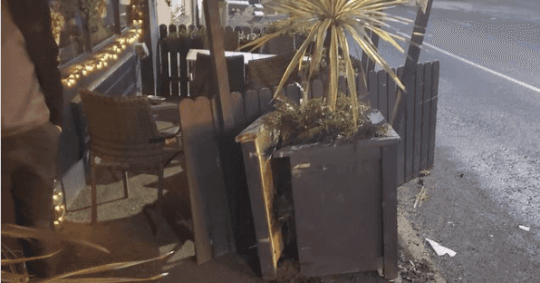 Kildare café finds outdoor seating area destroyed this morning Kildare café finds outdoor seating area destroyed this morning