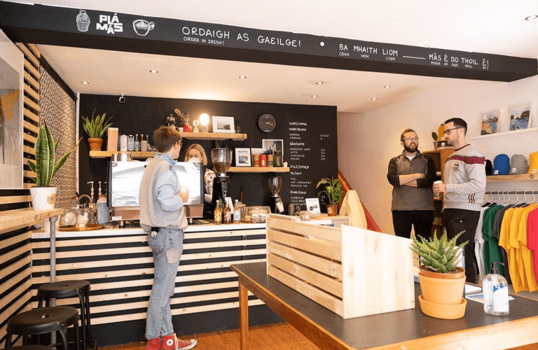 This Galway cafe offers a discount if you order your coffee As Gaeilge This Galway cafe offers a discount if you order your coffee As Gaeilge