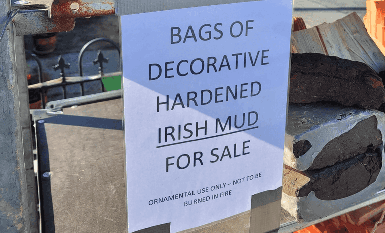 ‘Bags of decorative mud for sale’ – Limerick garage finds a way around turf ban ‘Bags of decorative mud for sale’ – Limerick garage finds a way around turf ban