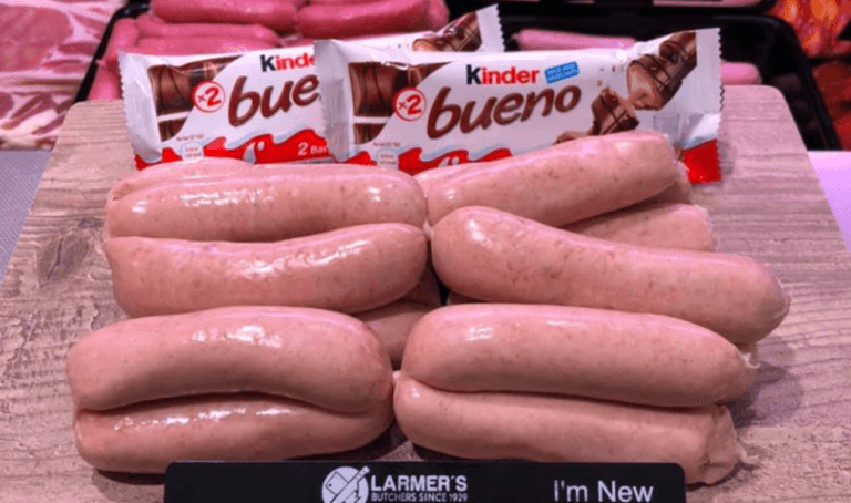 There’s a Monaghan butcher selling Kinder Bueno sausages There’s a Monaghan butcher selling Kinder Bueno sausages