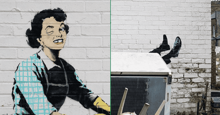 Banksy reveals new Valentine’s Day artwork that highlights domestic violence Banksy reveals new Valentine’s Day artwork that highlights domestic violence