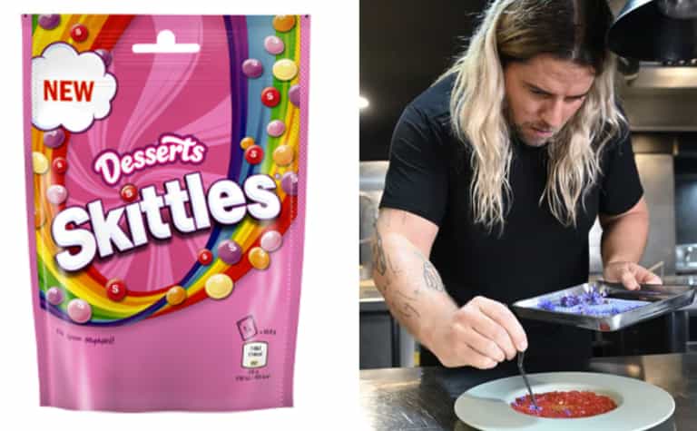 Michelin-starred chef recreates classic desserts using Skittles Michelin-starred chef recreates classic desserts using Skittles