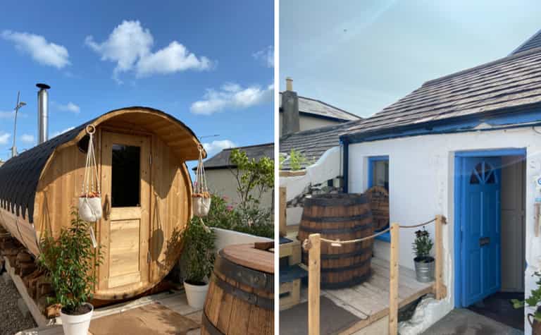 New sauna and cold plunge barrel facilities opened on Bray Seafront New sauna and cold plunge barrel facilities opened on Bray Seafront