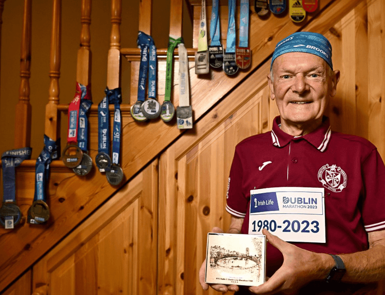 80 year old man to complete his 44th Dublin Marathon this Sunday 80 year old man to complete his 44th Dublin Marathon this Sunday