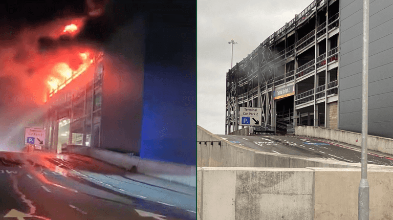 Multiple Irish flights cancelled following a massive fire in Luton airport Multiple Irish flights cancelled following a massive fire in Luton airport