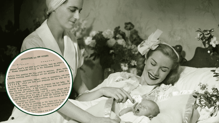 No fruit and no touching books – a bizzare 1940s list of rules for new mothers No fruit and no touching books – a bizzare 1940s list of rules for new mothers