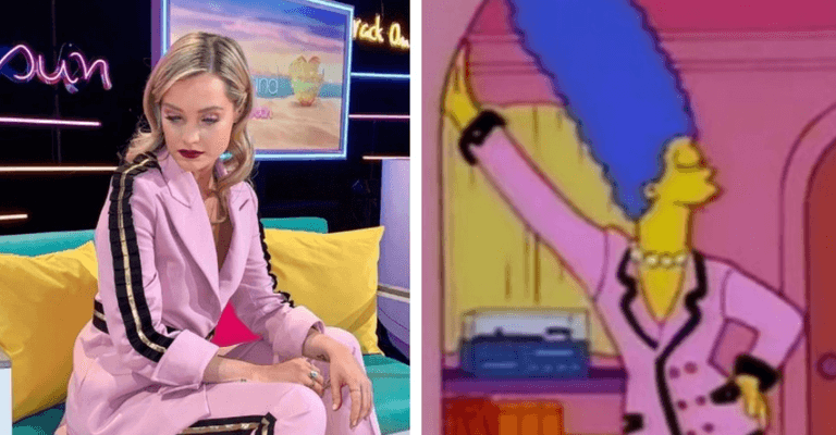 Twitter thinks Laura Whitmore gets her style cues from Marge Simpson Twitter thinks Laura Whitmore gets her style cues from Marge Simpson