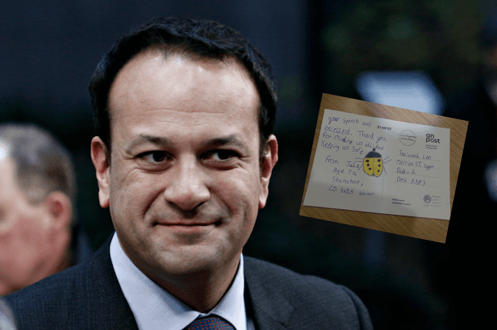 Leo Varadkar shares letters sent to him by young children