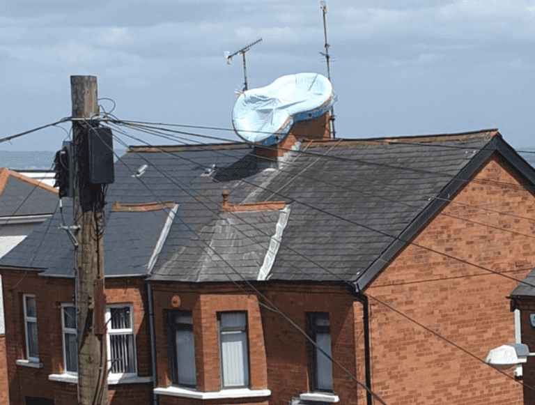 PICS: Rescue mission to retrieve airborne paddling pool successful PICS: Rescue mission to retrieve airborne paddling pool successful