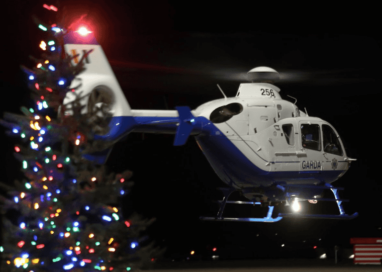 The Garda Air Support Unit have spotted Santa preparing for his Christmas Eve run The Garda Air Support Unit have spotted Santa preparing for his Christmas Eve run