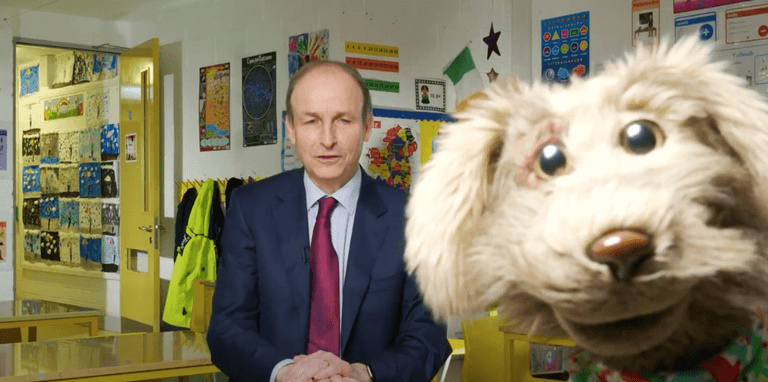 WATCH: Micheál Martin meets Séamus the Dog in Home School Hub preview WATCH: Micheál Martin meets Séamus the Dog in Home School Hub preview