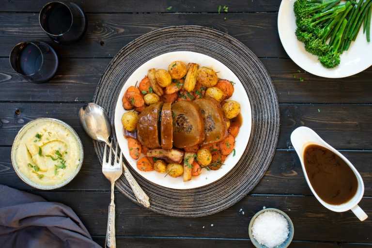 This vegan roast is a great veggie-friendly Sunday lunch idea This vegan roast is a great veggie-friendly Sunday lunch idea
