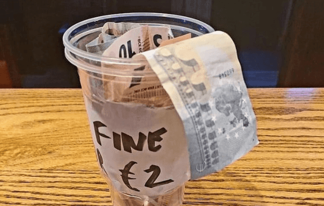 This Donegal pub has introduced a Covid-19 fine jar in aid of a local charity This Donegal pub has introduced a Covid-19 fine jar in aid of a local charity