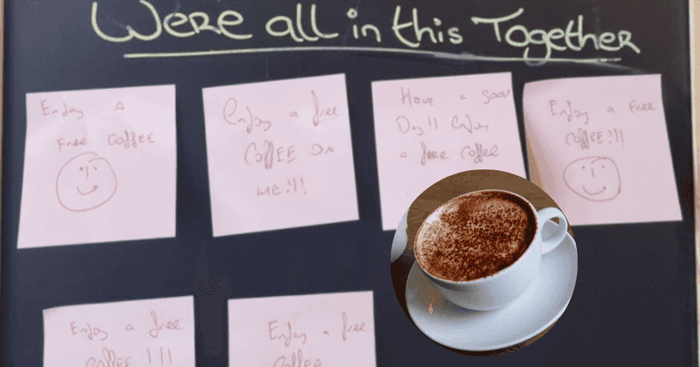 Tullamore café introduce ‘Pay with Post-It’ scheme to provide free coffees Tullamore café introduce ‘Pay with Post-It’ scheme to provide free coffees