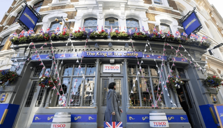 Tesco has opened its first pub in the UK ahead of the coronation Tesco has opened its first pub in the UK ahead of the coronation