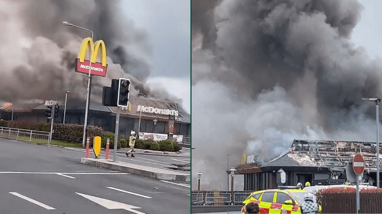Huge fire breaks out at McDonald’s in Newbridge Huge fire breaks out at McDonald’s in Newbridge